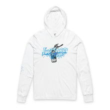 Ice Water Style Unisex Hooded Long Sleeve Tee, Surfing Apparel, Beachwear, Casual Layering, Gift for Ocean Lovers