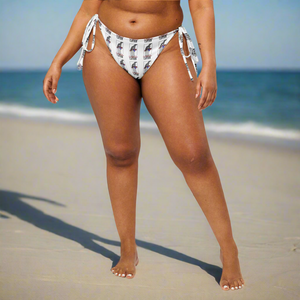 All-over print recycled string bikini bottom